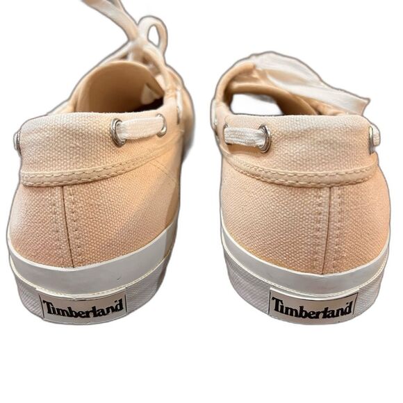 Timberland Beige Canvas Boat Shoes Moc Toe Lace Up Casual Sneakers Men\'s Sz 10.5 main image 8